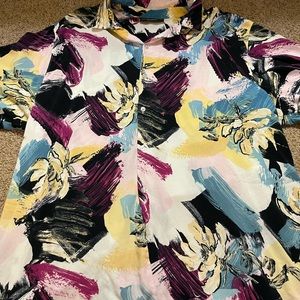 Mens button up short sleeve shirt